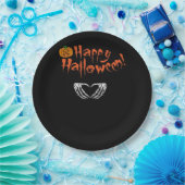 Spooky Skeleton Hands. Fijne Halloween. Papieren Bordje (Feest)