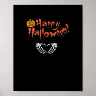Spooky Skeleton Hands. Fijne Halloween. Poster