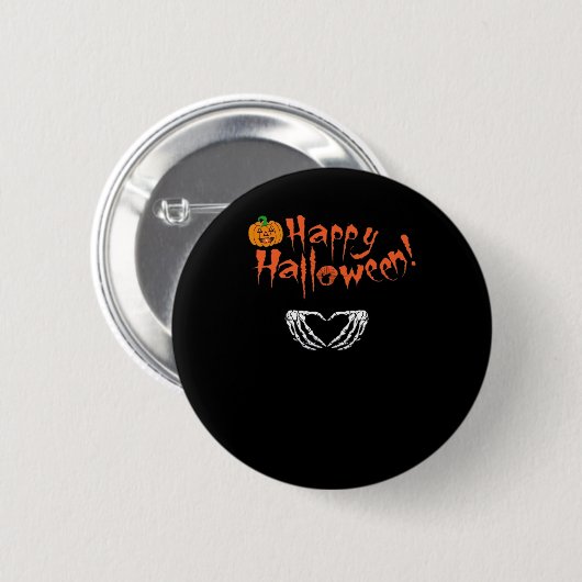Spooky Skeleton Hands. Fijne Halloween. Ronde Button 5,7 Cm (Voorkant /achterkant)