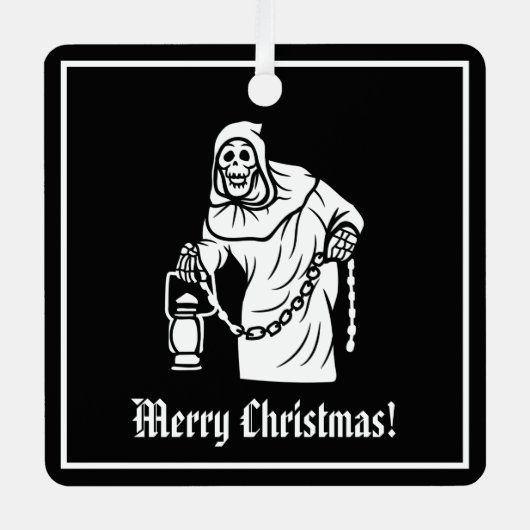 Spooky Skeleton Metalen Ornament (Voorkant)