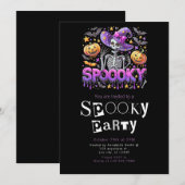 Spooky Skeleton Modern Minimalistisch Halloween Pa Kaart (Voorkant / Achterkant)