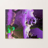 Spooky Skeleton neemt een bubbelbad Legpuzzel (Horizontaal)