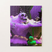Spooky Skeleton neemt een bubbelbad Legpuzzel (Verticaal)