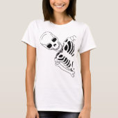 Spooky Skeleton Peek T-shirt (Voorkant)