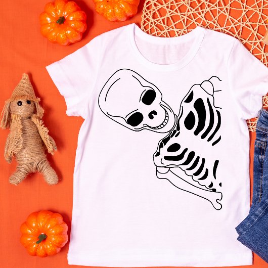 Spooky Skeleton Peek T-shirt