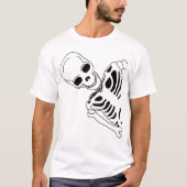 Spooky Skeleton Peek T-shirt (Voorkant)