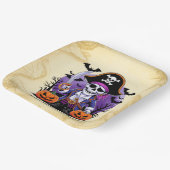 Spooky Skeleton Pirate Halloween Papieren Bordje (Gebogen)