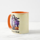 Spooky Skeleton Pirate Happy Halloween Mok (Voorkant links)
