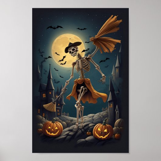 Spooky Skeleton Pompoen Carving - Krijg je vandaag Poster (Voorkant)