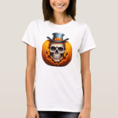 Spooky Skeleton Pumpkin Top Hat Botten Halloween (Voorkant)