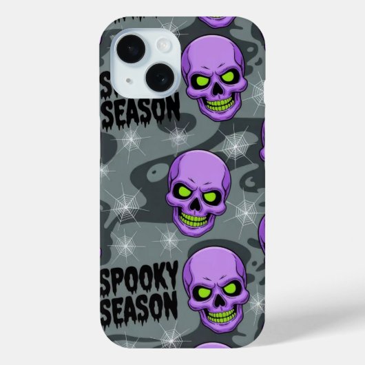 Spooky Skeleton Skull Halloween iPhone / iPad hoes (Achterkant)
