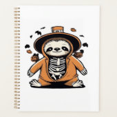 Spooky skeleton sloth trick or treating Classic T- Planner (Voorkant)