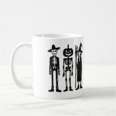 Spooky Skeleton Trio Halloween Mug Koffiemok (Links)