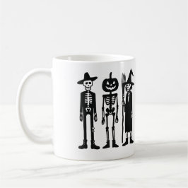 Spooky Skeleton Trio Halloween Mug Koffiemok