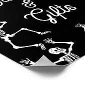 Spooky Skeletons Kaarten en geschenken Baby shower Poster (Hoek)
