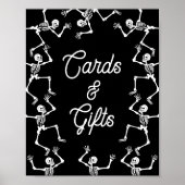 Spooky Skeletons Kaarten en geschenken Baby shower Poster (Voorkant)