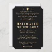 Spooky Skull Adult Halloween Party Kaart (Voorkant)