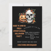 Spooky Skull and Pumpkin Art Kaart (Voorkant)