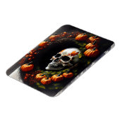 Spooky Skull and Pumpkin Wreath Magneet (Linkerzijde)