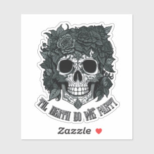 Spooky Skull Day van de Dode Halloween botten Sticker