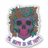 Spooky Skull Day van de Dode Halloween botten Sticker (Voorkant)