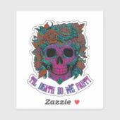 Spooky Skull Day van de Dode Halloween botten Sticker (Vel)