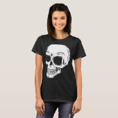 Spooky Skull Death Nightmare Fear Skeleton Costuum T-shirt (Voorkant volledig)