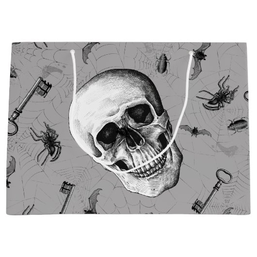 Spooky Skull en Bugs Halloween Groot Cadeauzakje (Voorkant)