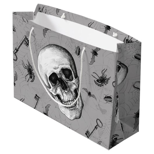 Spooky Skull en Bugs Halloween Groot Cadeauzakje (Achterkant Gekanteld)