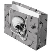 Spooky Skull en Bugs Halloween Groot Cadeauzakje (Voorkant Gekanteld)