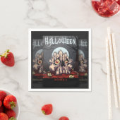 Spooky Skull en Claw Halloween Servet (Insitu)