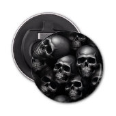 Spooky Skull Halloween Button Flesopener (Voorkant)