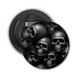 Spooky Skull Halloween Button Flesopener
