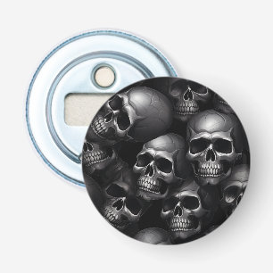 Spooky Skull Halloween Button Flesopener