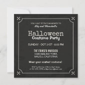 Spooky Skull Halloween Costume Party | Uitnodiging (Achterkant)