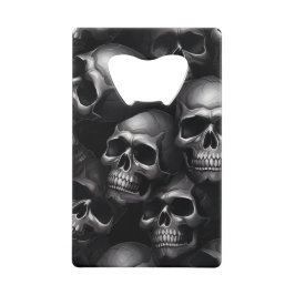Spooky Skull Halloween Creditkaart Flessenopener