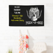 Spooky Skull Halloween gemeenschap familie Spandoek (Insitu)