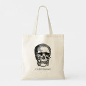 Spooky Skull Halloween gepersonaliseerd Tote Bag (Achterkant)