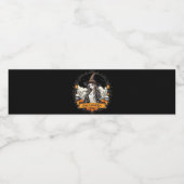 Spooky Skull Halloween Gothic Waterflesetiketten Waterfles Etiket (Enkel label)