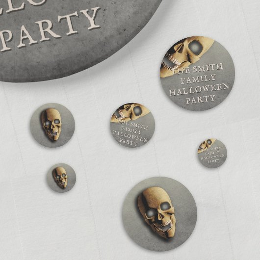 Spooky Skull Halloween Party Table Confetti