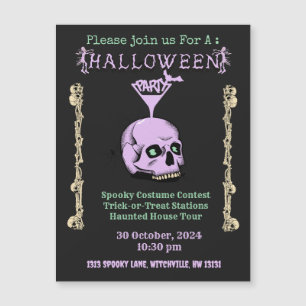 Spooky Skull Halloween Uitnodiging