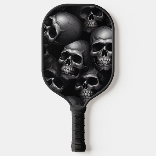 Spooky Skull-ontwerp Pickleball Paddle (Voorkant)
