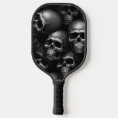 Spooky Skull-ontwerp Pickleball Paddle (Achterkant)