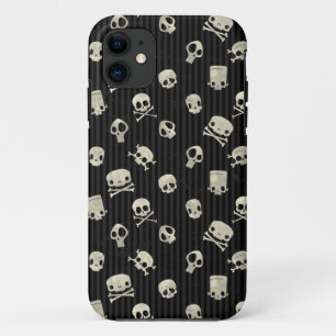 Spooky Skull Pattern iPhone 11 Hoesje