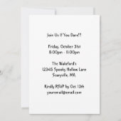 Spooky Skull Reaper Halloween Party-uitnodigingen Kaart (Achterkant)