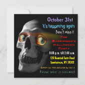 Spooky Skull Scary Halloween Kaart (Voorkant)