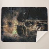 SPOOKY SKULL SHERPA DEKEN (Voorkant (horizontaal))