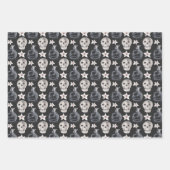 Spooky Skull Snake Black Raven Crow Inpakpapier Vel (Voorkant 2)