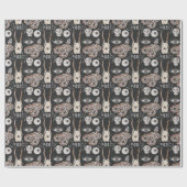 Spooky Skull Snake Eye Black Cadeaupapier (Vlak)