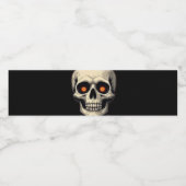 Spooky Skull Water Bottle Label - Halloween & Goth Waterfles Etiket (Enkel label)